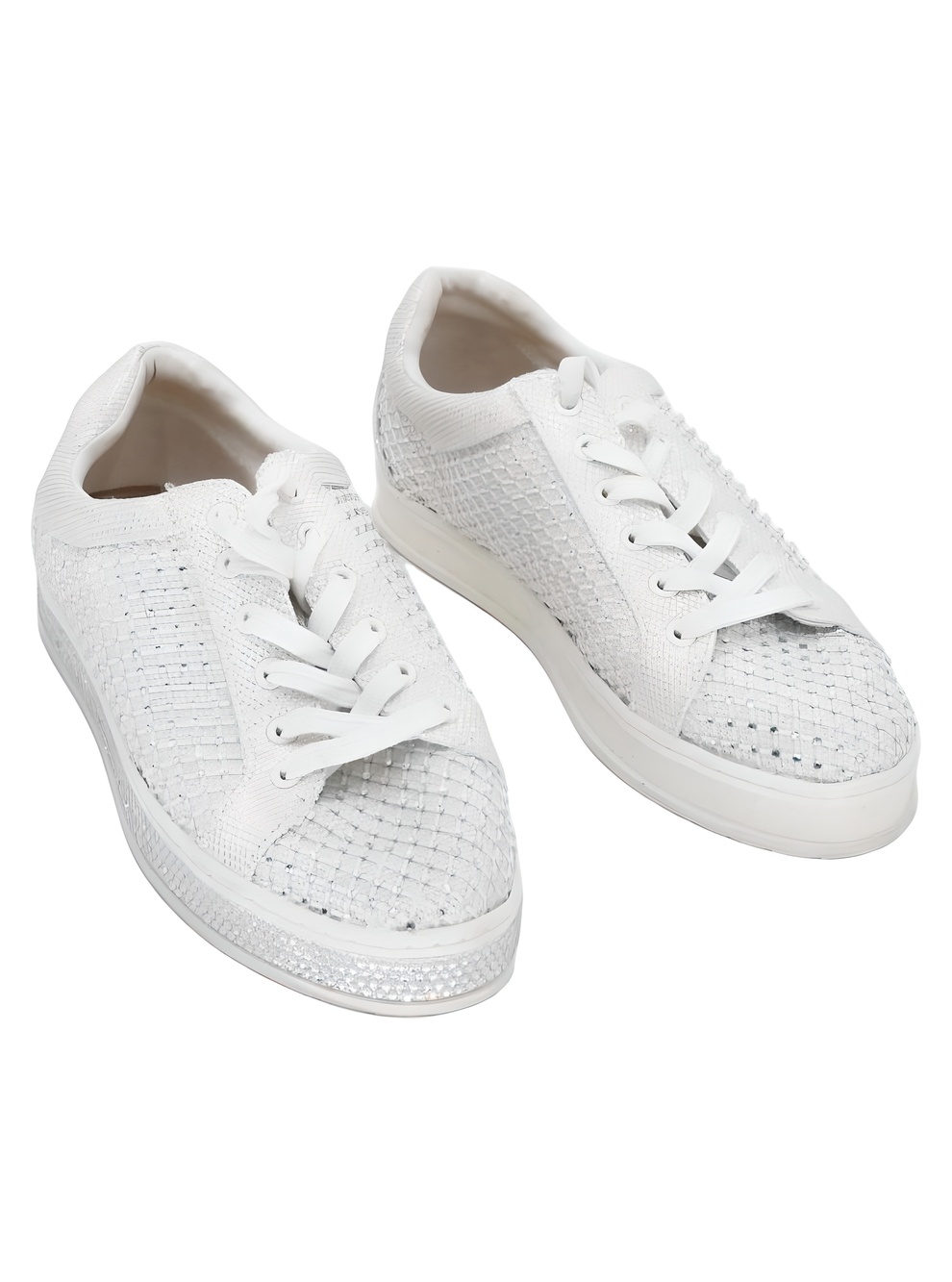 I.N.C. International Concepts White Bling Rhinestone Mesh Fashion Size 6